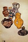 Egon Schiele Canvas Paintings - Ceramics